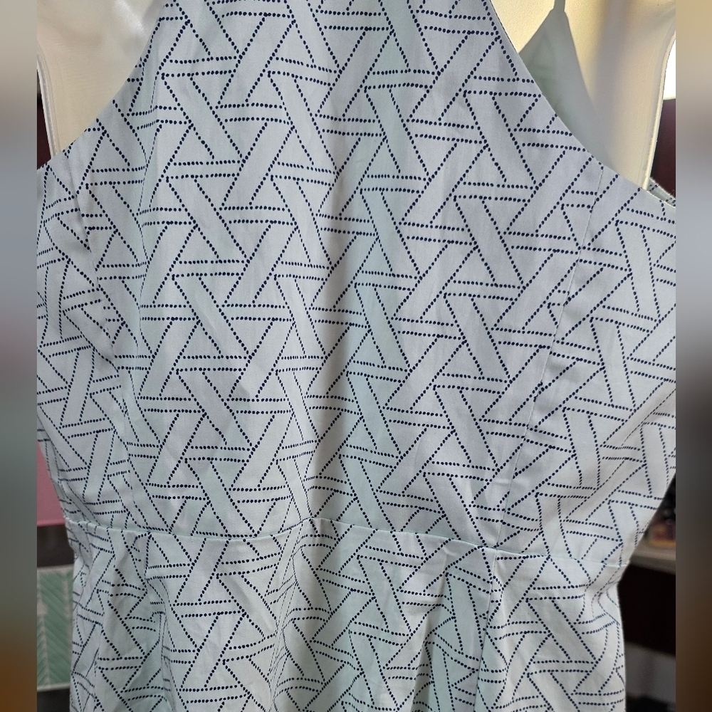 Banana Republic Y2K Geometric Midi Dress Sz 12 Petite New - Picture 9 of 9